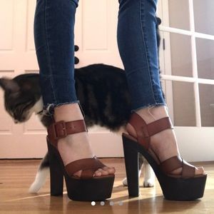 High Heel Buckle Sandals